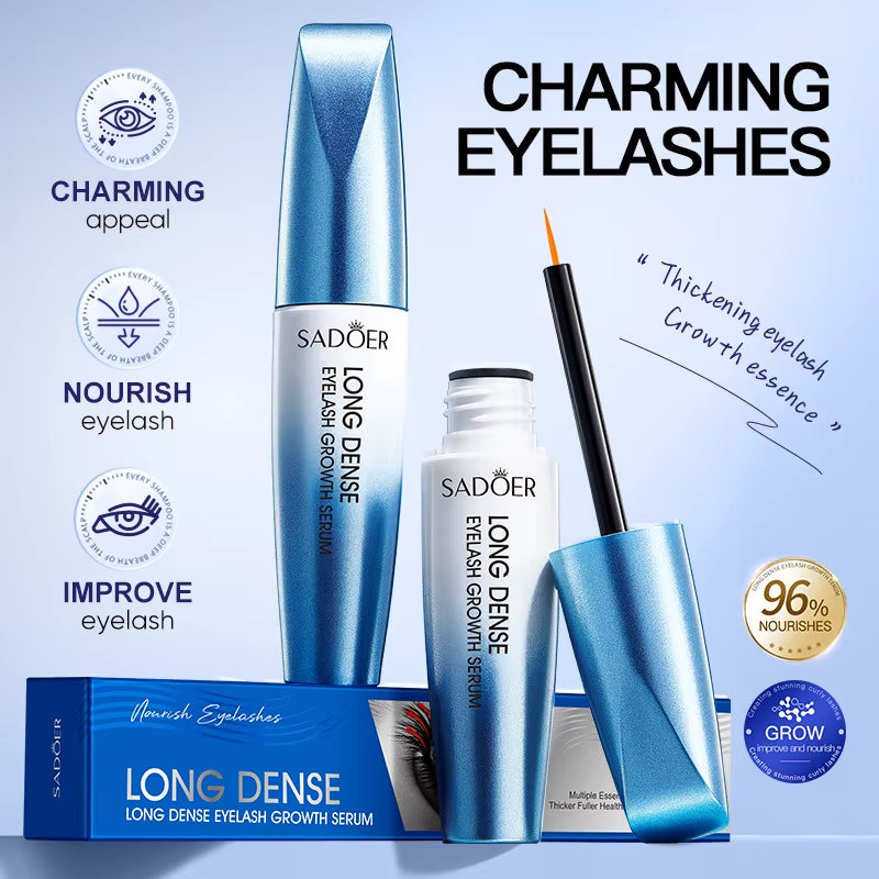 Fast Eyelash Growth Serum Natural Eyelash Enhancer Long-Lasting Nourish Lengthening Thicker Curling Lash Eyebrows Growth Makeup
