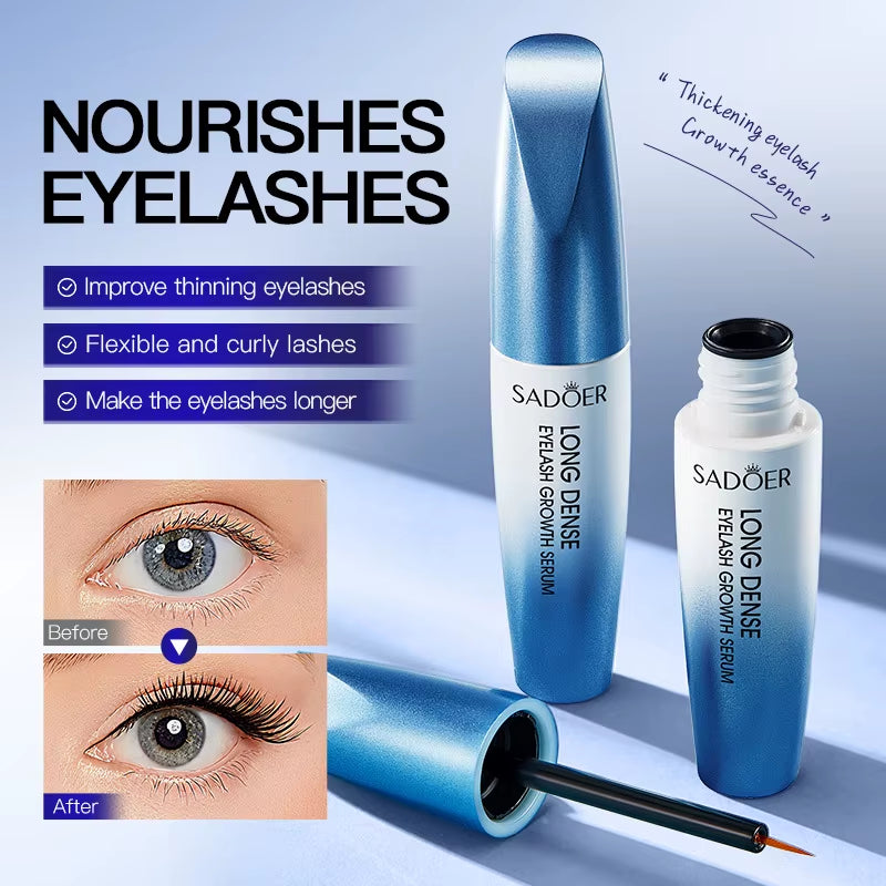 Fast Eyelash Growth Serum Natural Eyelash Enhancer Long-Lasting Nourish Lengthening Thicker Curling Lash Eyebrows Growth Makeup