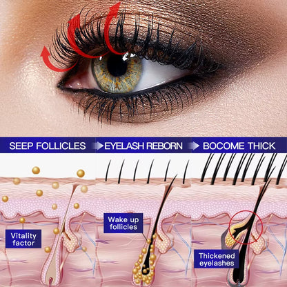 Fast Eyelash Growth Serum Natural Eyelash Enhancer Long-Lasting Nourish Lengthening Thicker Curling Lash Eyebrows Growth Makeup